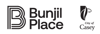 Bunjil place - city of casey logo lockup small black