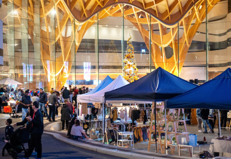 Twilight Christmas Makers Market and Lighting of the Tree